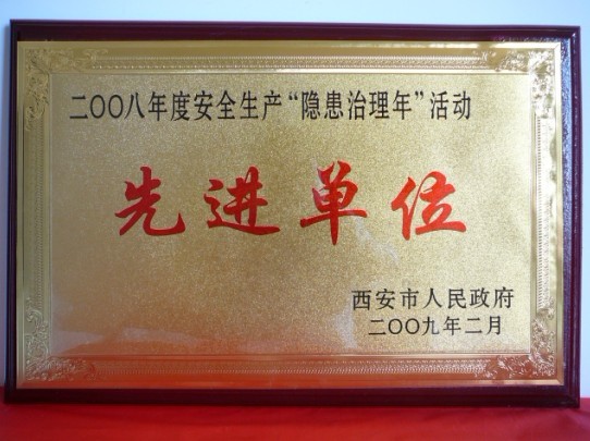2009年2月，被西安市人民当驹炖为2008年度安全出产“隐患治理年”活动先进单元